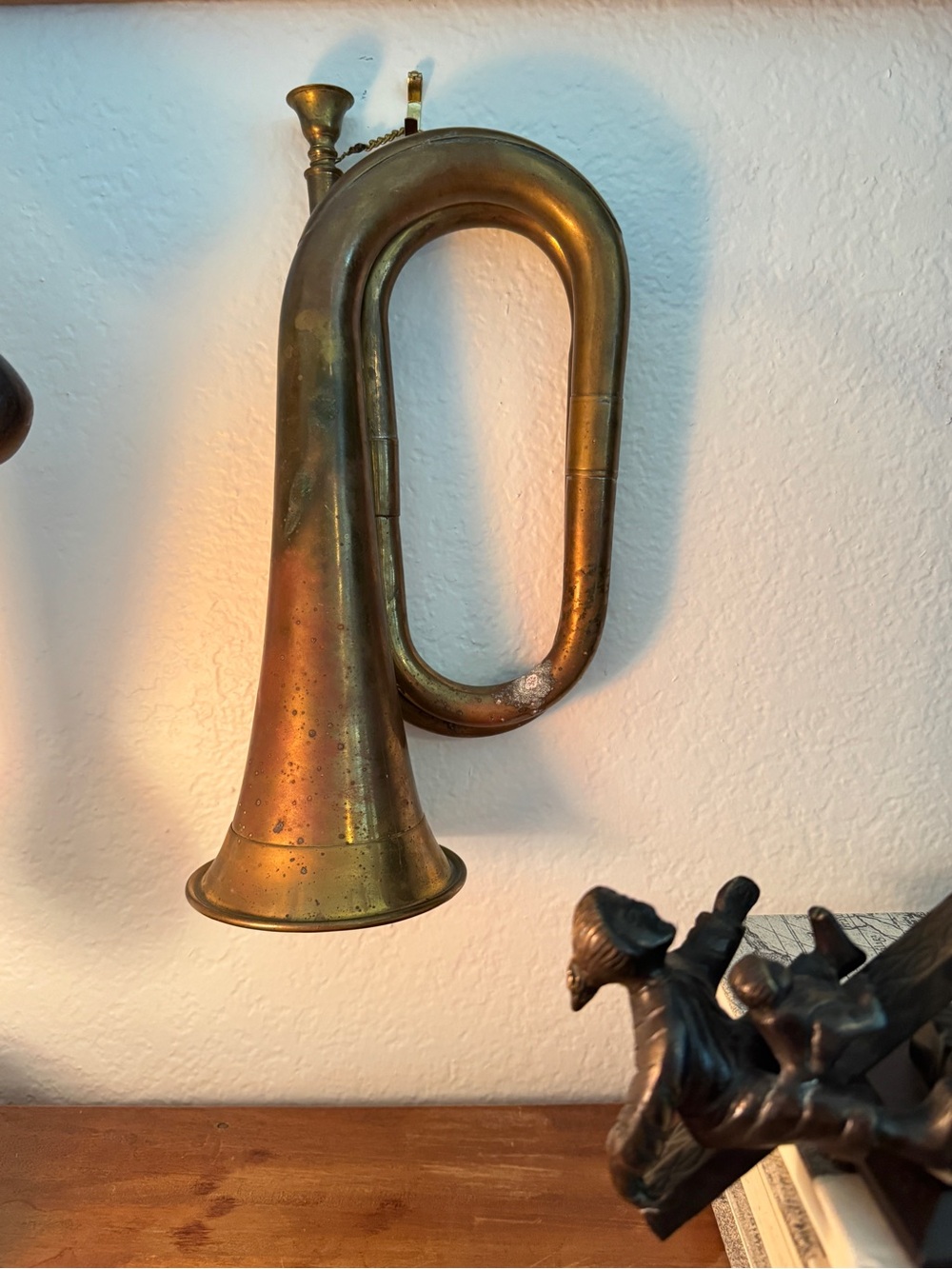 Vintage Home Decor Scouts or Military Brass Copper Bugle Horn